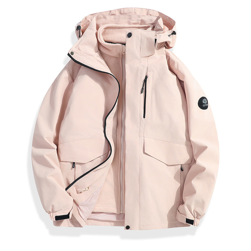 Herr lätt softshell regnjacka med Avtagbar fleecefoder, Sealed Sömmar och flerafunktionell Fickor