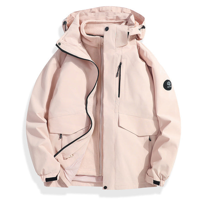 Herr lätt softshell regnjacka med Avtagbar fleecefoder, Sealed Sömmar och flerafunktionell Fickor