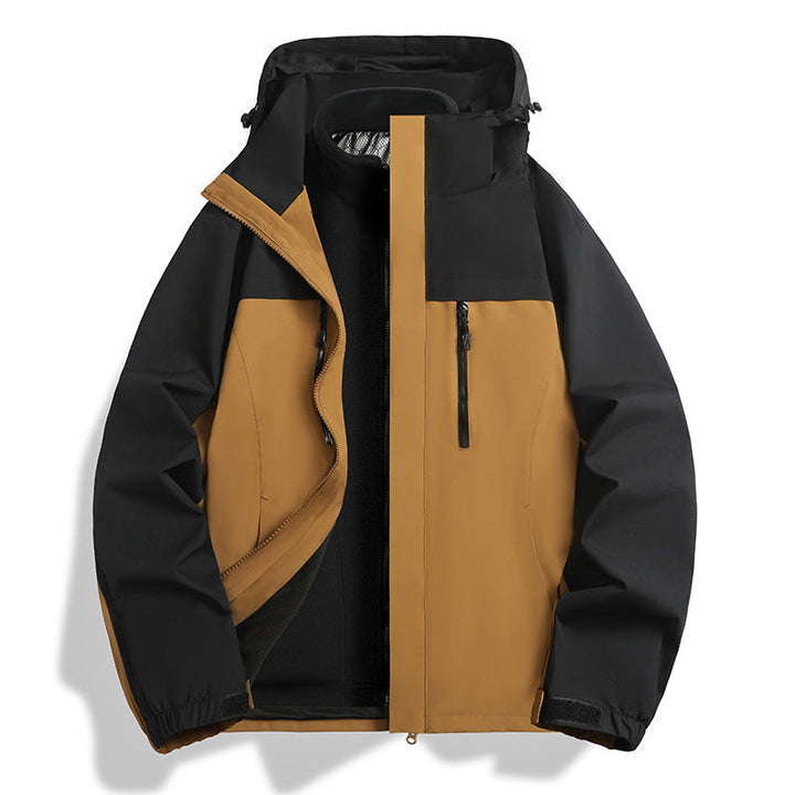 Herr two-in-one softshell hybrid jacka med avtagbar fleece inner jacka och vattenavvisande membran