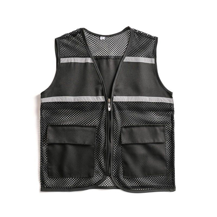 Unisex Visible Utility väst med andningsbar Mesh, Reflective Straps och Generous framfickor