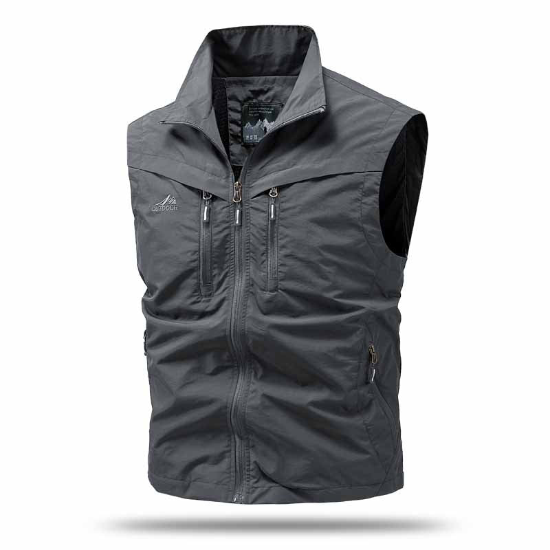 Herr Technical Utility Väst med Hög Krage och Multi-Pockets