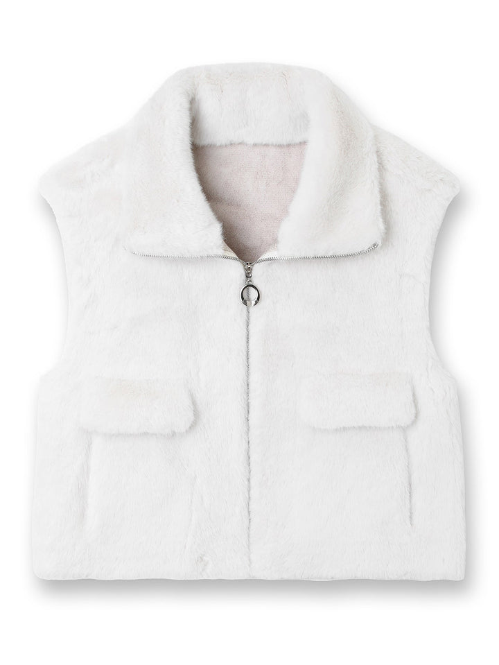 Dam Mysig Faux Fur Väst