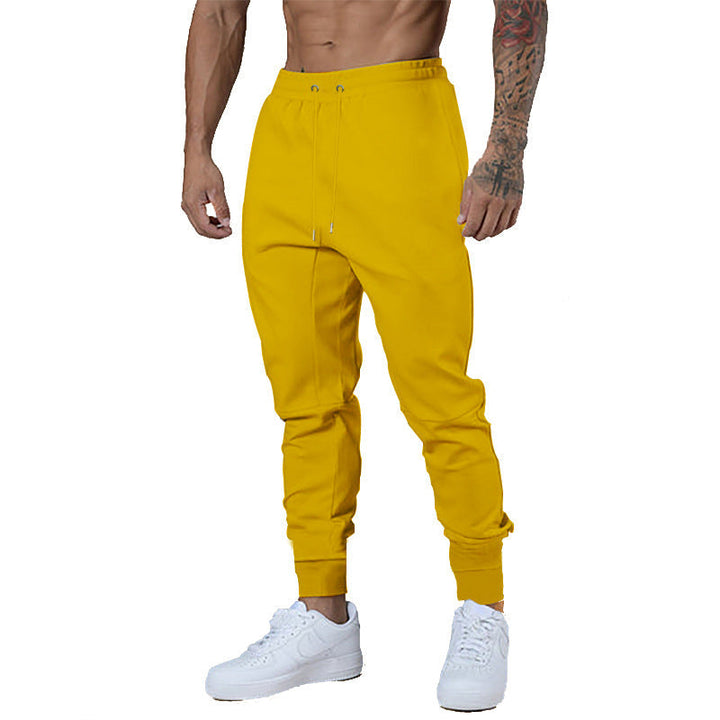 Herr Smal-Tapered Sweat Jogger med Elastic Tunnel Dragsko Waistband &amp; Ribbad Ankle Muddar