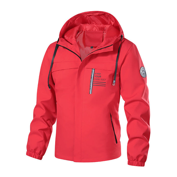 Herr Weatherproof Jacka med Huva med Värmande Teddy Fleece Foder och Concealed Fram Dragkedja