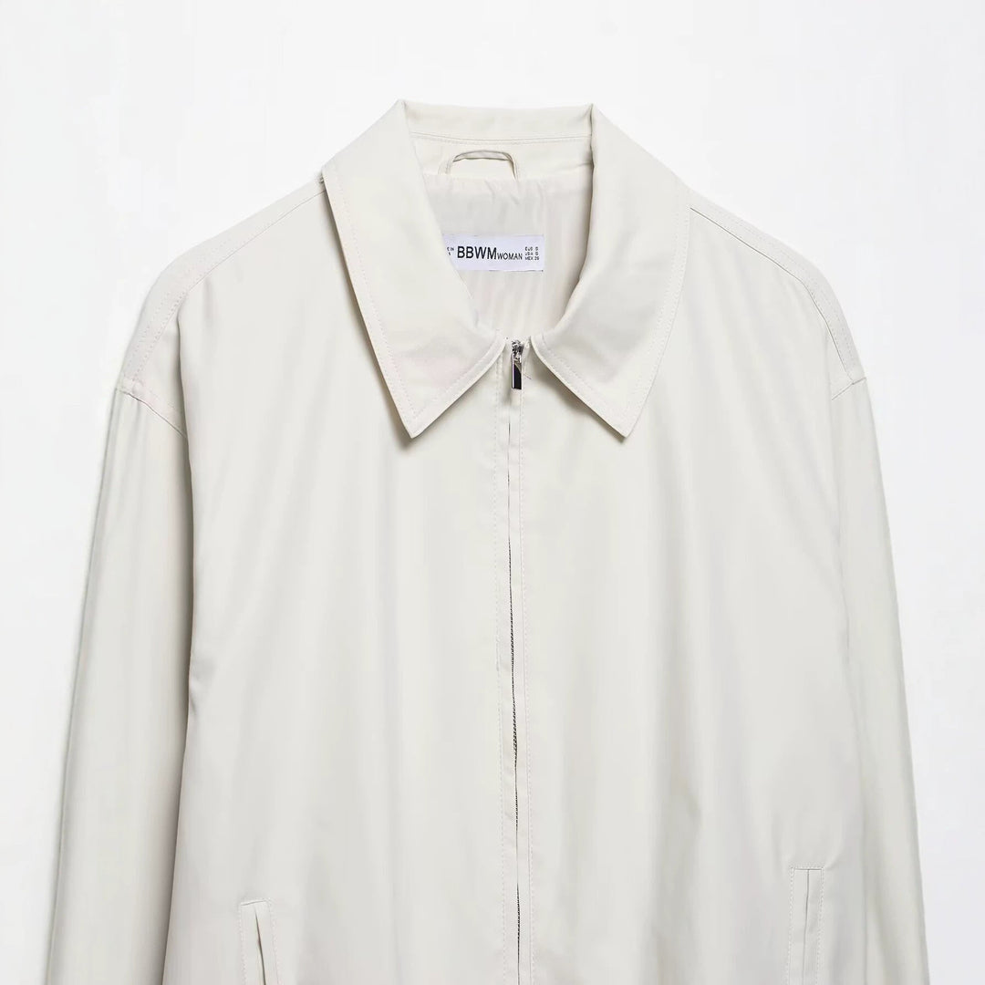 Dam Lätt Oversize Blouson med Elastic Nederkant