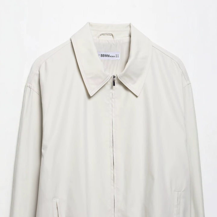 Dam Lätt Oversize Blouson med Elastic Nederkant