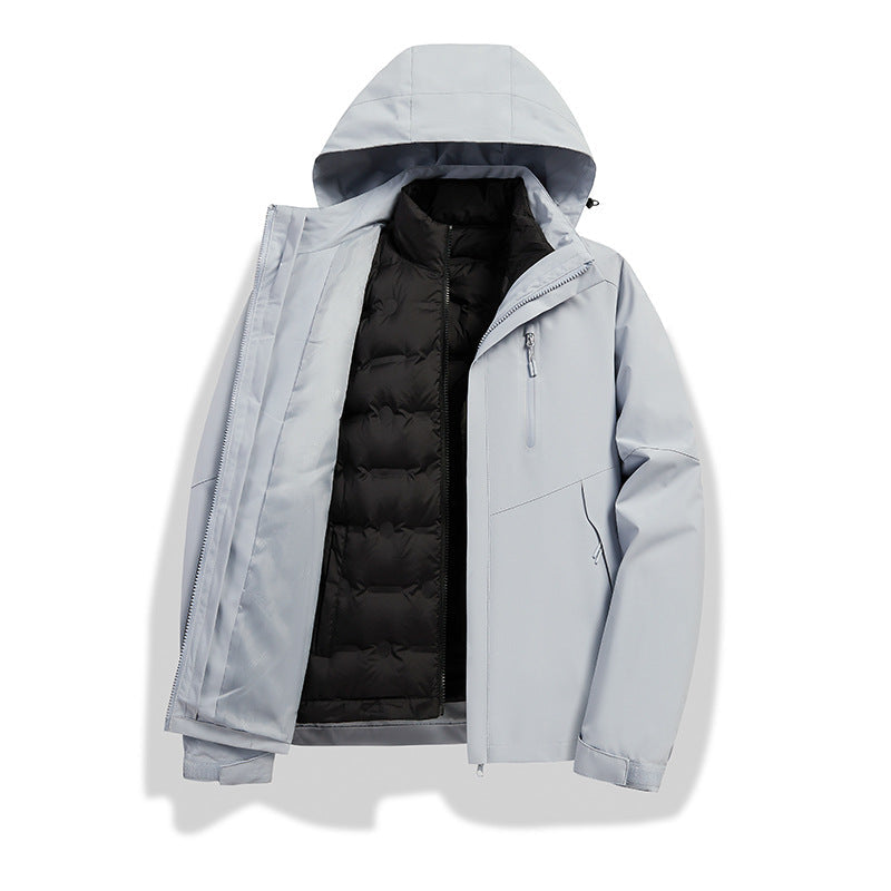 Dam 2-in-1 vattentät vinterjacka med removable down inner väst