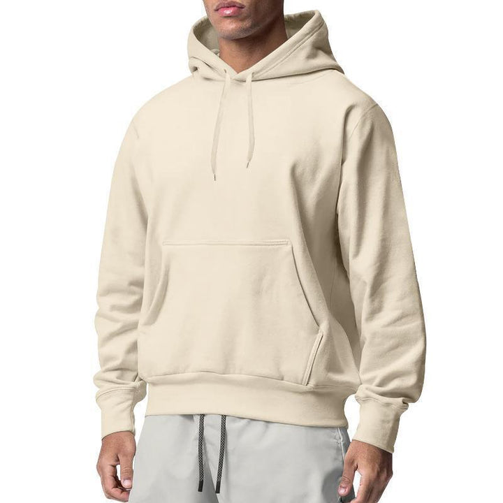 Herr Nan Premium Luvtröja med Känguruficka, Brushed Fleece Interior, Reinforced Neck Seam, och Ribbad Fåll
