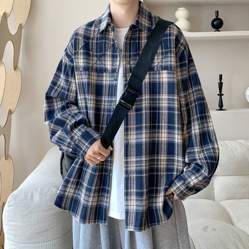 Dam avslappnad rutig mönster Overshirt