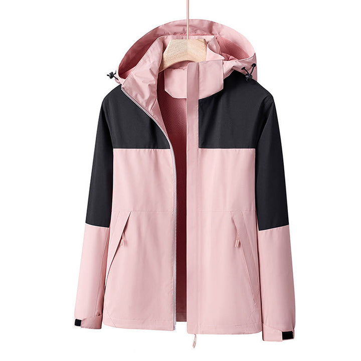 Herr Lätt Vindskyddande Softshell Regnjacka med Huva och Kontrast Trim
