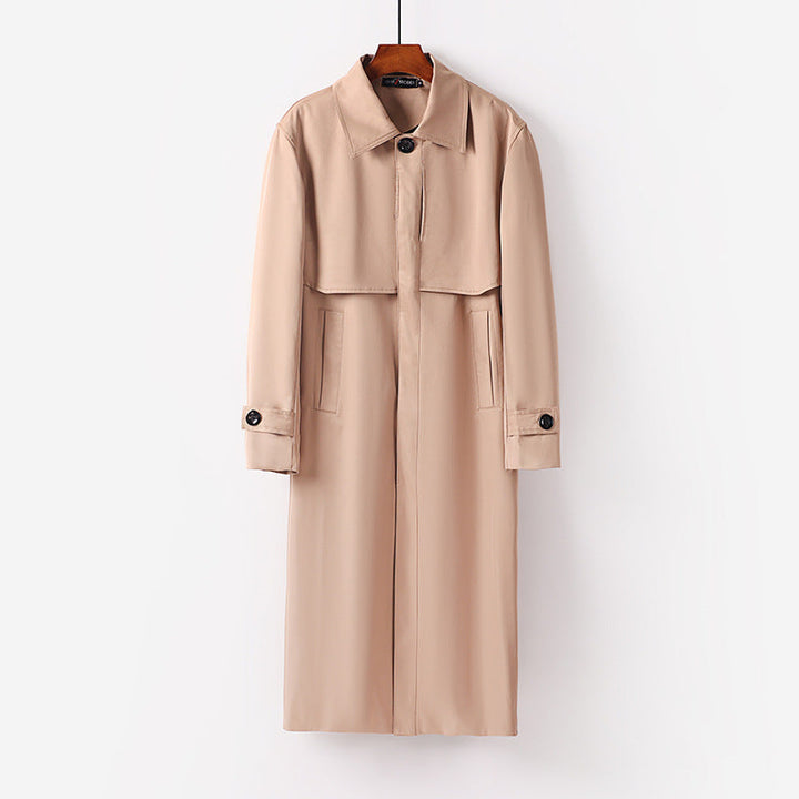 Dam lätt trenchcoat med dold knappslå och shoulder cape
