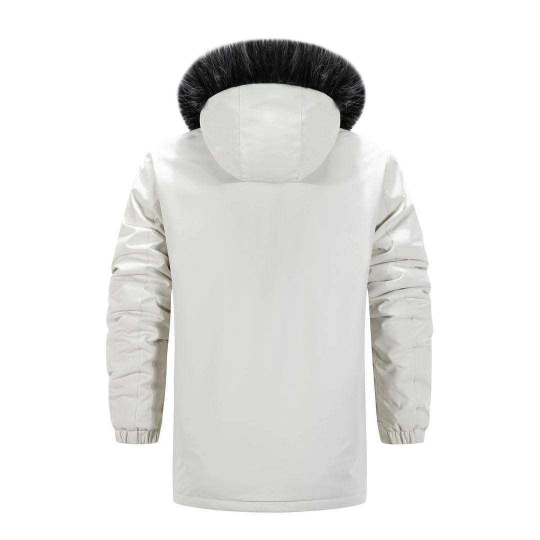 Herr Lång Värmande parka med huva, Logotyp Foder och flerafunktionell Fickor