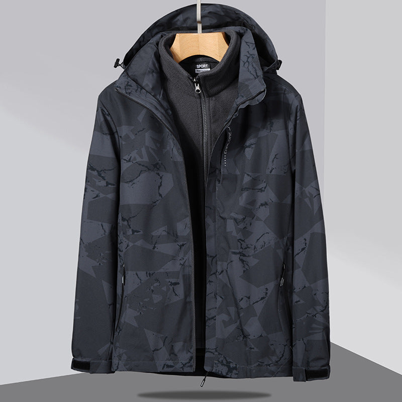 Dam två-layer softshelljacka med removable fleece inner jacka och huva