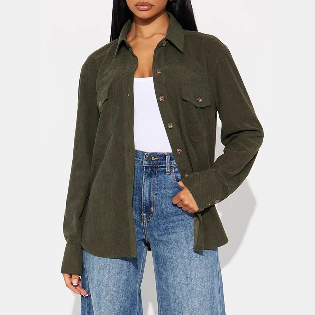 Dam manchester Overshirt i Relaxed passform med Patch bröstfickor och knäppning