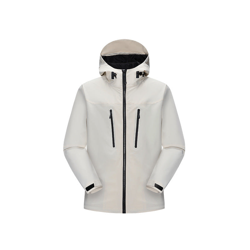 Dam Technische Wasserfeste Softshell‑regenjacke med huva, Versiegelten Nähten och Vertikalen Reißverschlusstaschen
