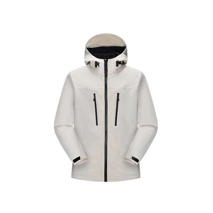 Dam Technische Wasserfeste Softshell‑regenjacke med huva, Versiegelten Nähten och Vertikalen Reißverschlusstaschen