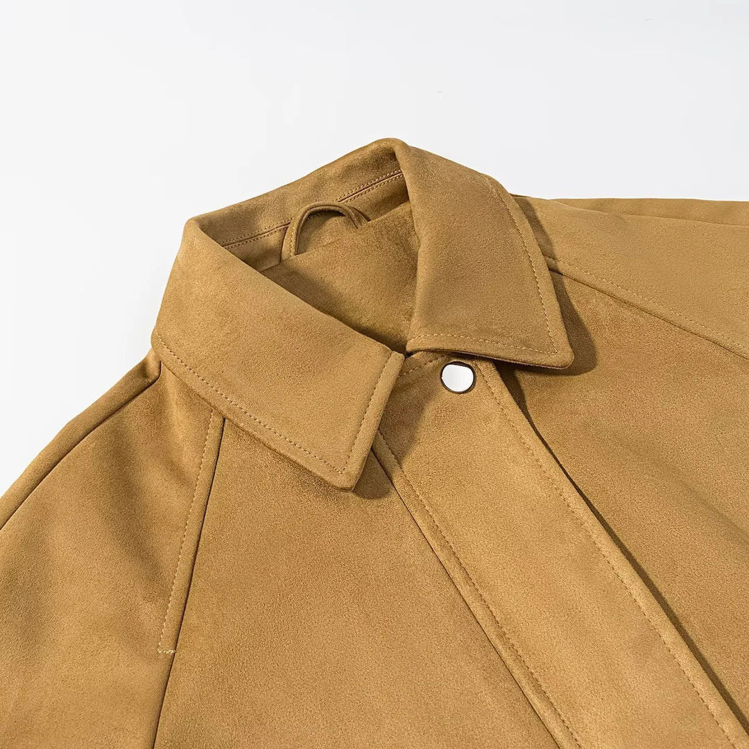 Dam cropped velvet blouse jacka med skjortkrage, concealed snap knäppning, och elastisk fåll