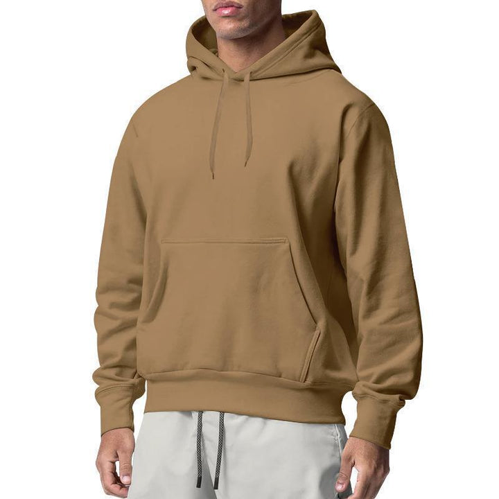 Herr Nan Premium Luvtröja med Känguruficka, Brushed Fleece Interior, Reinforced Neck Seam, och Ribbad Fåll