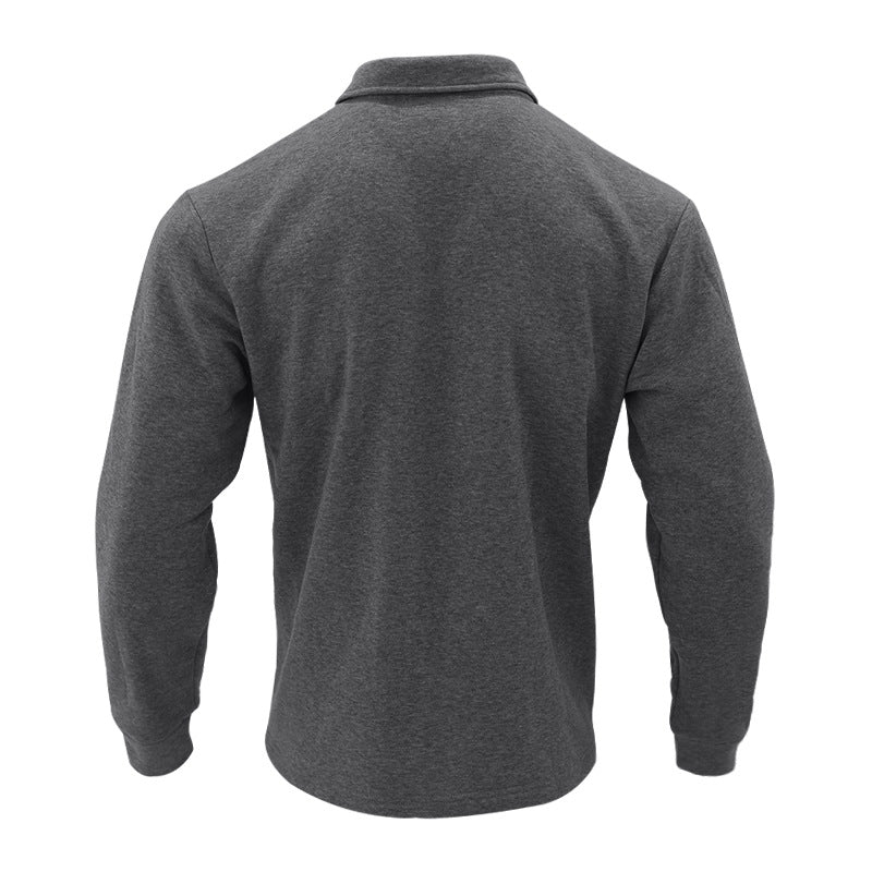 Herr Fleece skjortjacka med Two bröstfickor och stilren ståkrage