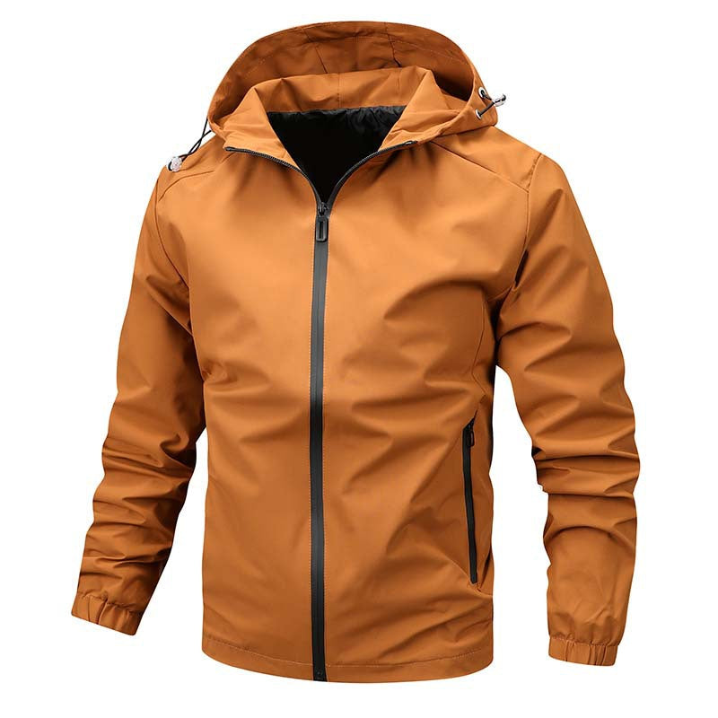 Herr lätt softshell med huva Jacka med vattenavvisande Membran och Sealed Dragkedjas