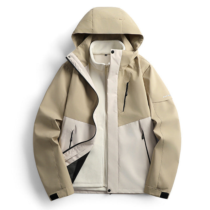 Dam non-vattentät Softshell outdoorjacka med huva andningsbar membrane