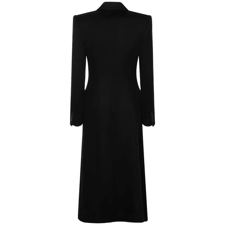 Dam Maxilength Asymmetrical Double-breasted blazer-kappa med Emphasized Shoulder