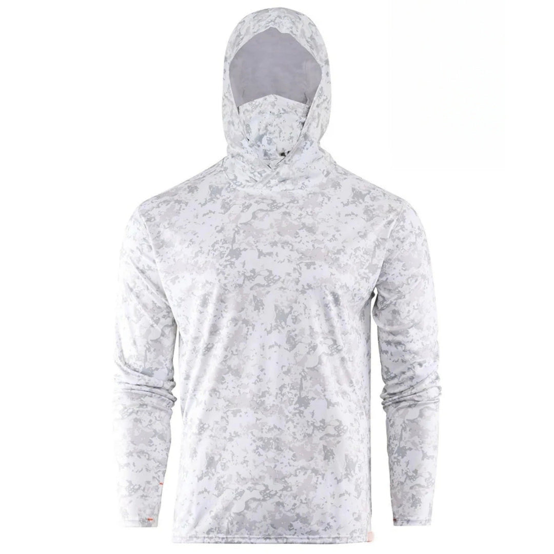 Herr Funktionell Lång Ärm Luvtröja med Integrated Face Protection