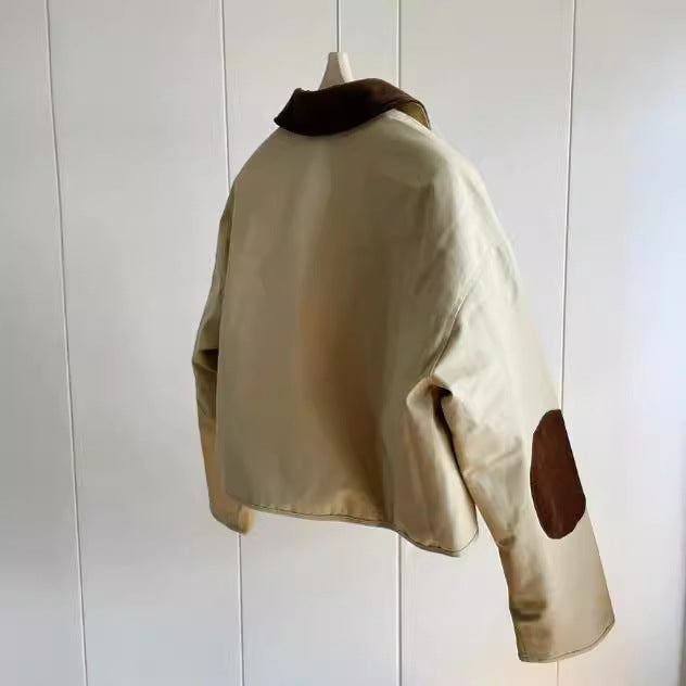 Dam stilren övergångsjacka med kontrasterande Elbow Patches