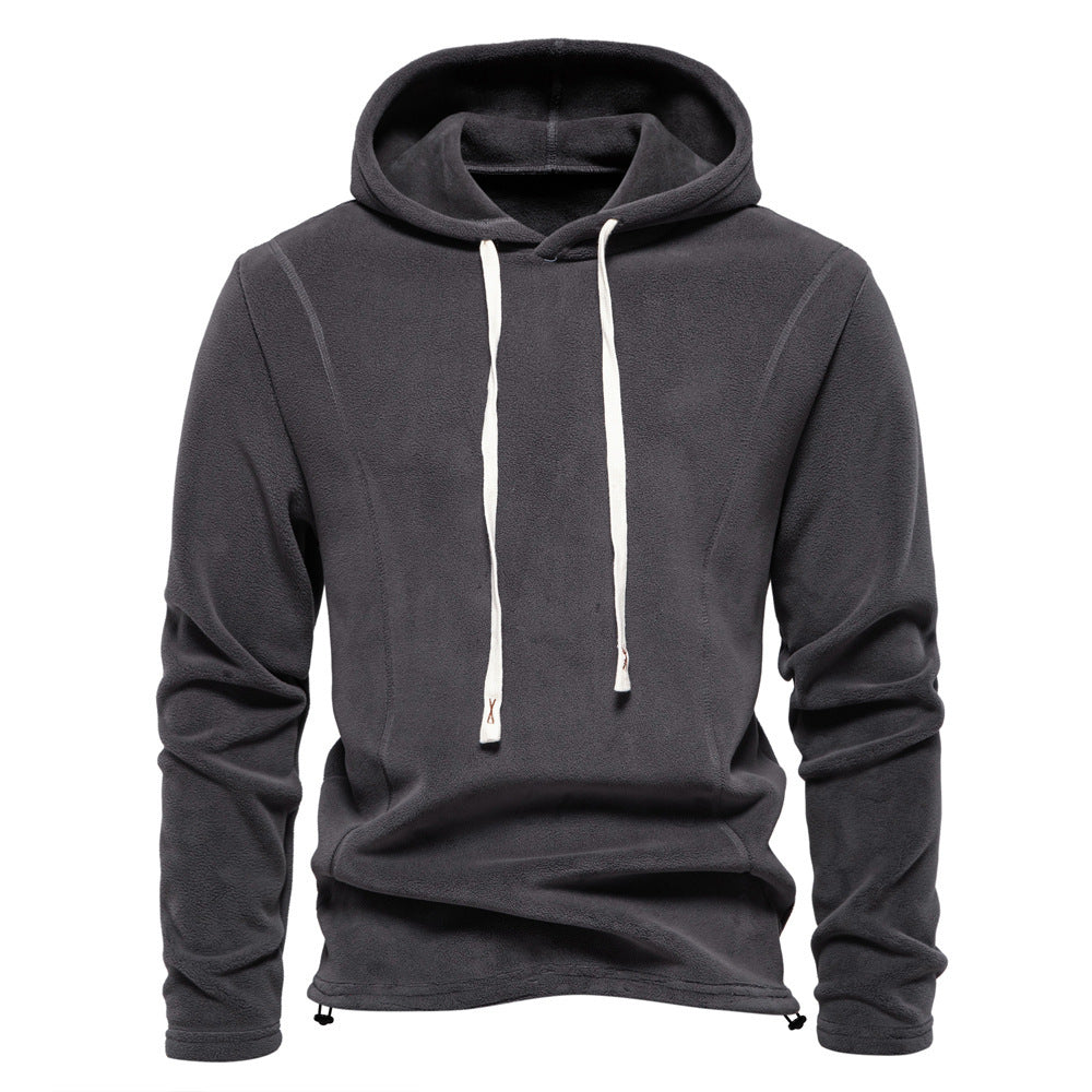 Herr Lätt Fleece Pullover med Kort Dragkedja och Ståkrage