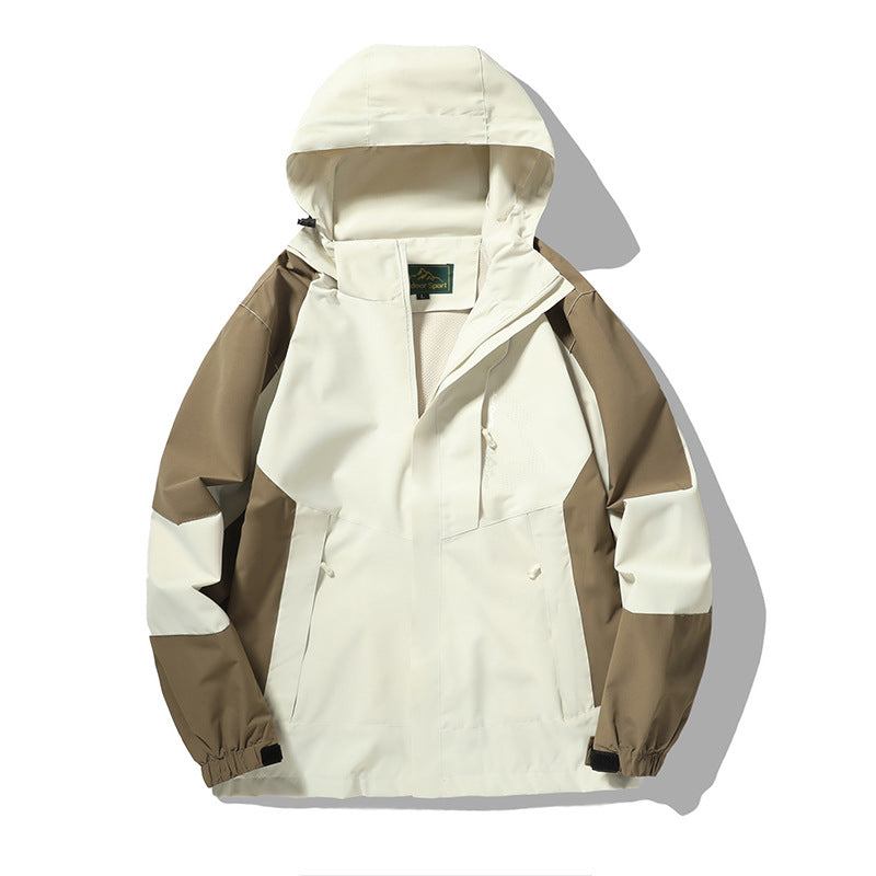 Herr Nano Wind och Water-Resistant Outdoor Luvtröja Jacka med Ventilation Mesh, Adjustable Huva och Concealed Fram Lock