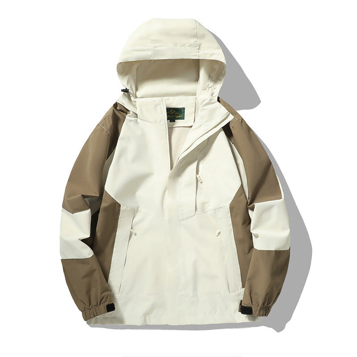 Herr Nano Wind och Water-Resistant Outdoor Luvtröja Jacka med Ventilation Mesh, Adjustable Huva och Concealed Fram Lock