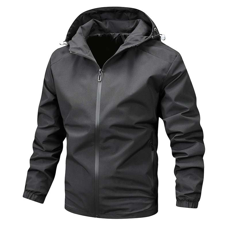 Herr lätt softshell med huva Jacka med vattenavvisande Membran och Sealed Dragkedjas
