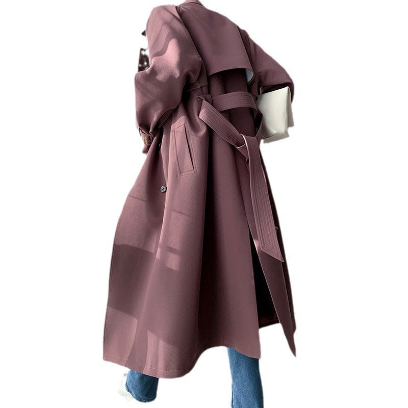 Dam trenchcoat med double knappslå och midjebälte