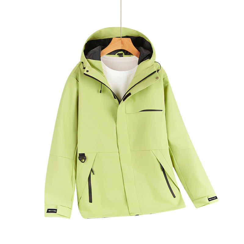Herr vattenavvisande softshell hoodiejacka med dold dragkedjas och urban Skärning