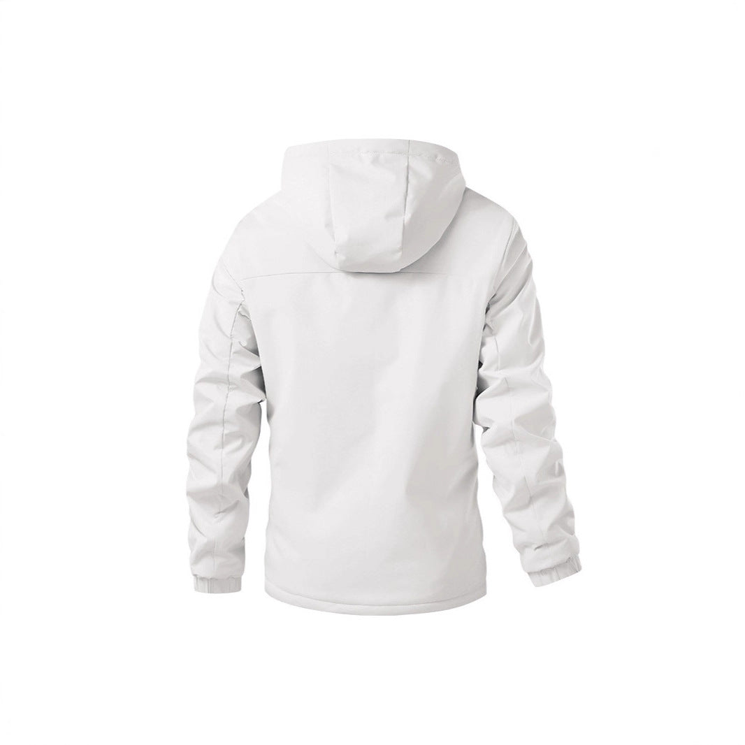 Herr Weatherproof Jacka med Huva med Värmande Teddy Fleece Foder och Concealed Fram Dragkedja