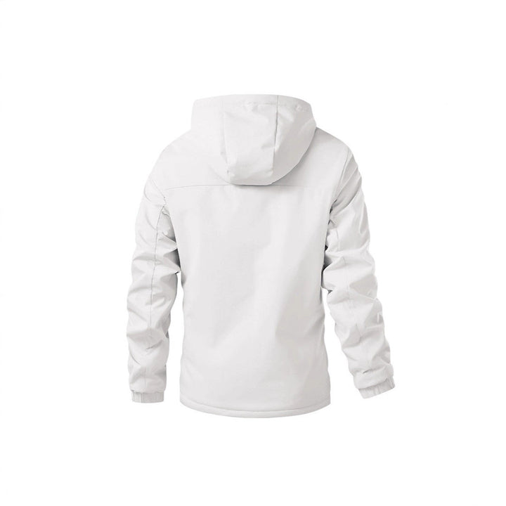 Herr Weatherproof Jacka med Huva med Värmande Teddy Fleece Foder och Concealed Fram Dragkedja
