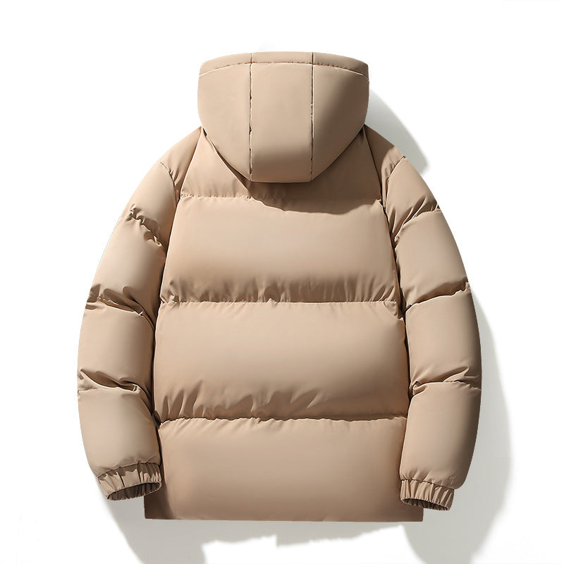 Herr Urban med Huva Quiltad Jacka med Matte Surface och Insulating Filling