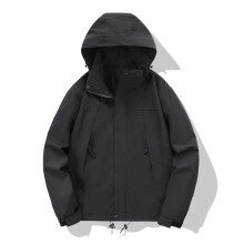 Unisex lätt Technical Softshell outdoorjacka med huva och Adjustable fåll