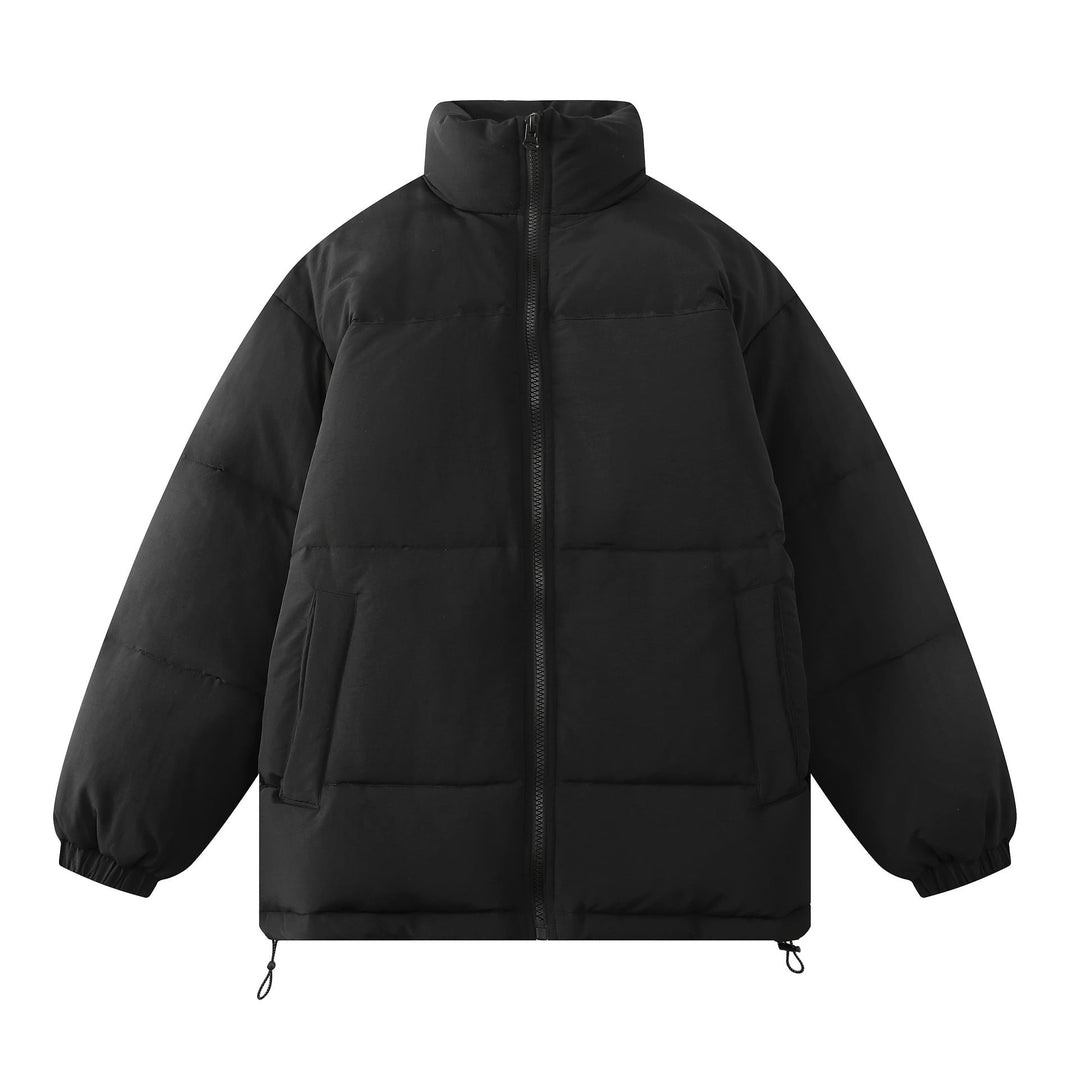 Unisex Oversize Vadderad Jacka med Hög Krage och Drawstring