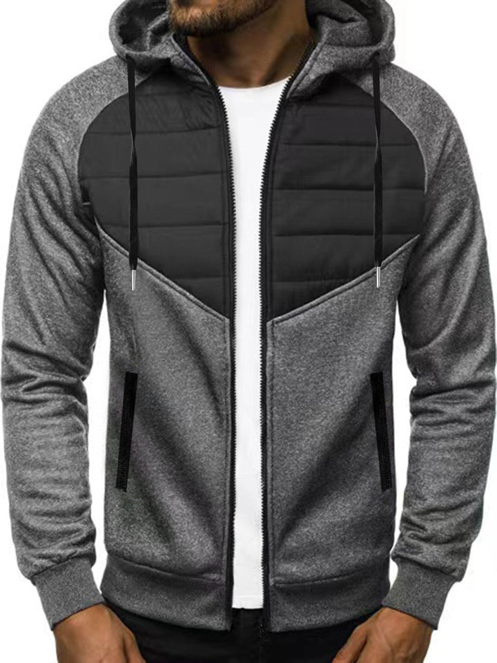 Herr Sportig Jacka med Huva med Synthetic Fiber Filling