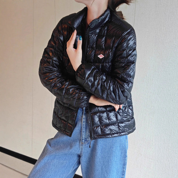 Dam Fashion vadderad jacka med Glossy Surface