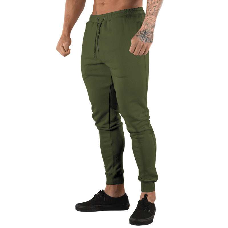 Herr Smal-Tapered Sweat Jogger med Elastic Tunnel Dragsko Waistband &amp; Ribbad Ankle Muddar
