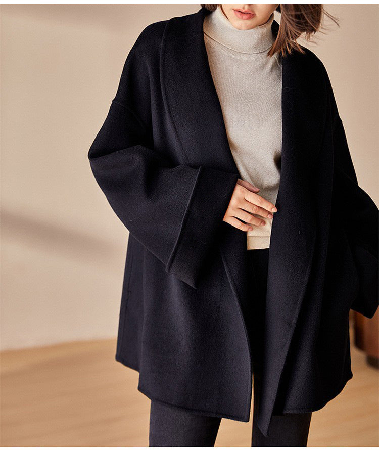 Dam elegant och avslappnad Wrap jacka Drune
