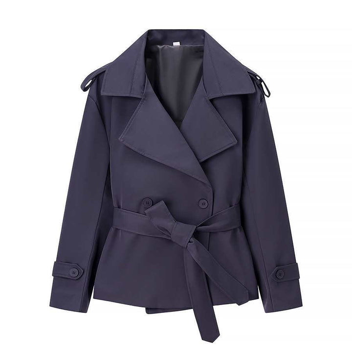 Dam Lightly Tailored Trenchcoat med Belt, Epaulettes och Satin Foder