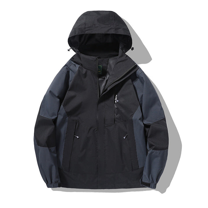 Herr Nano Wind och Water-Resistant Outdoor Luvtröja Jacka med Ventilation Mesh, Adjustable Huva och Concealed Fram Lock