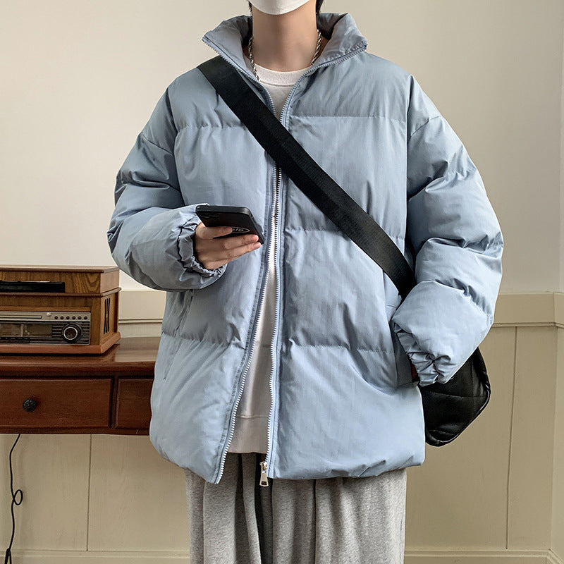 Unisex oversize vadderad jacka med hög ståkrage och Thermal foder