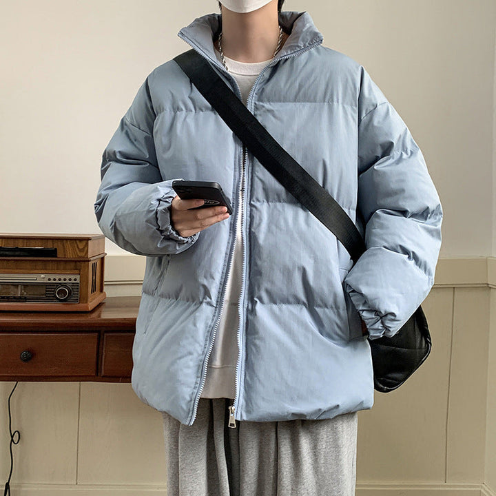 Unisex oversize vadderad jacka med hög ståkrage och Thermal foder