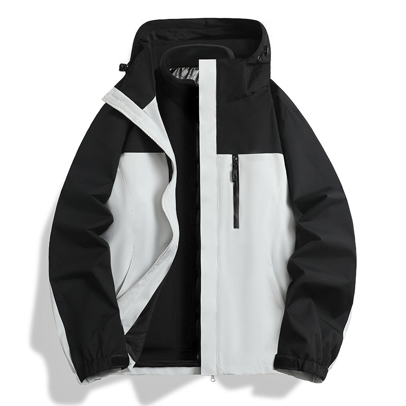 Herr two-in-one softshell hybrid jacka med avtagbar fleece inner jacka och vattenavvisande membran