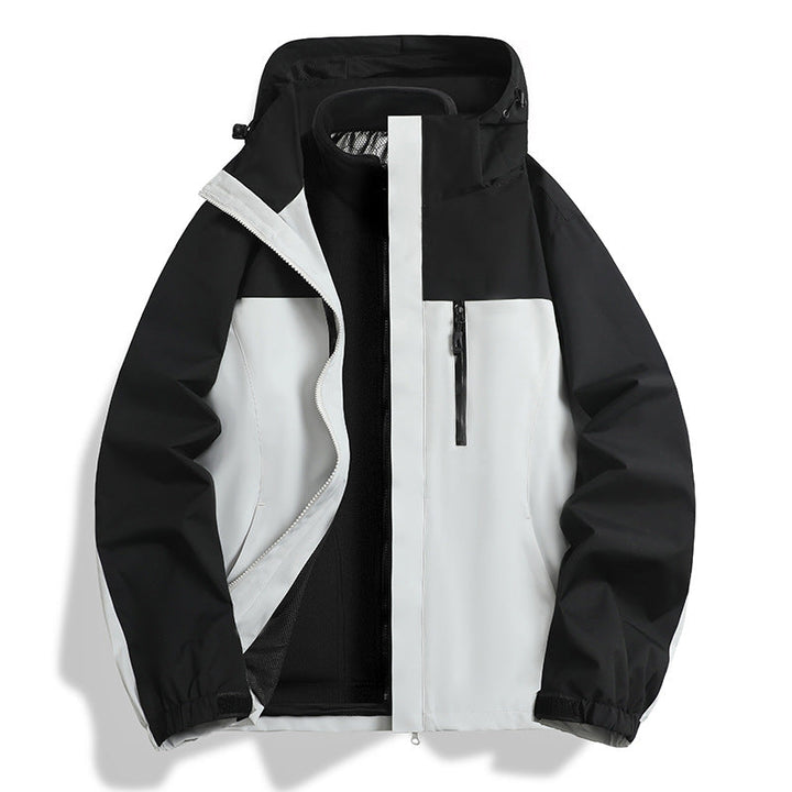 Herr two-in-one softshell hybrid jacka med avtagbar fleece inner jacka och vattenavvisande membran