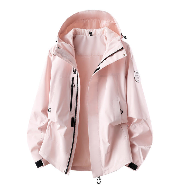 Dam Teknisk Three-Layer Softshell Regnjacka med Taped Sömmar och Multifunctional Fickor